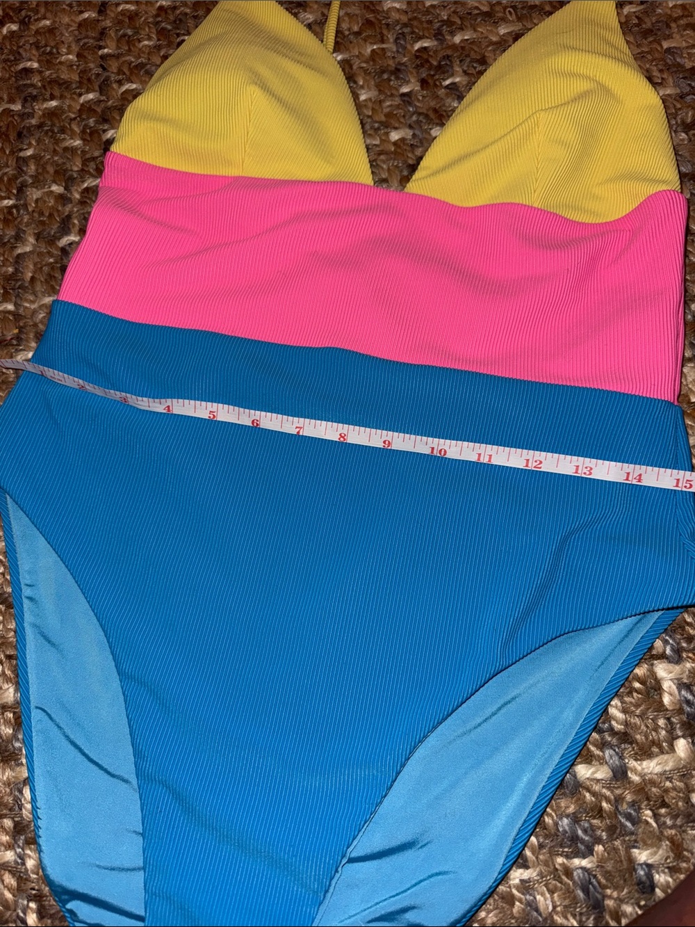Beach Riot Colorblock One-Piece Swimsuit — Yellow, Pink & Blue - Picture 7 of 7